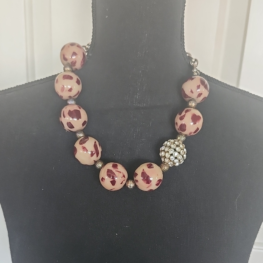 Chico's Cream and Brown Necklace with Sophisticated Style